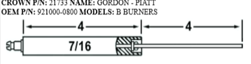 Picture of GORDON PIATT FLAME ROD REPLACES 921000-0800