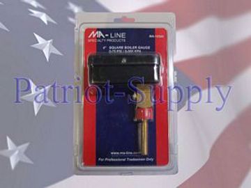 Picture of 1/2 NPT 0-75 PSI 4 SQUARE BACK MOUNT TRIDICATOR