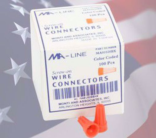 Picture of ORANGE WIRE NUTS BOX OF 100 PIECES