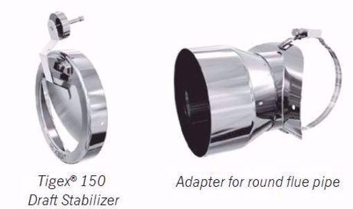 Picture of ADAPTER FOR 5” ROUND FLUE PIPE, STAINLESS STEEL