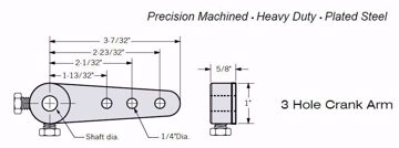Picture of CRANK ARM, THREE HOLE, 1/2” SHAFT