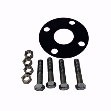 Picture of 2 X 1/8 NEOPRENE FULL FACE GASKET W/ NUTS AND BOLTS