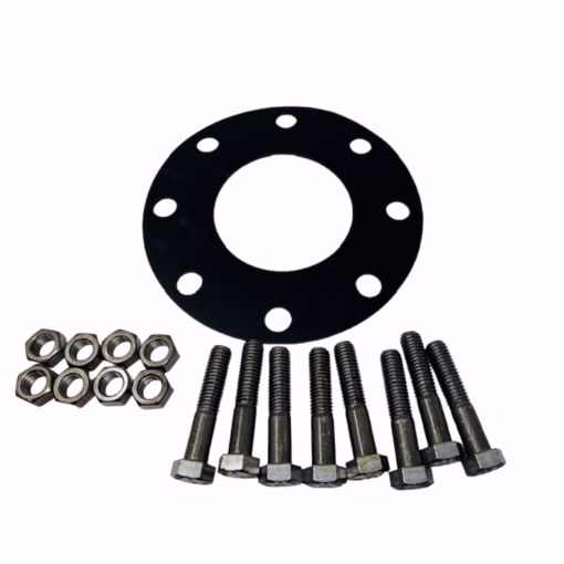 Picture of 4 X 1/8 NEOPRENE FULL FACE GASKET W/ NUTS AND BOLTS