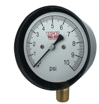 Picture of 1715502 0-10 PSI DIAPHRAGM GAUGE 2-1/2 X 1/4 BOTTOM MOUNT
