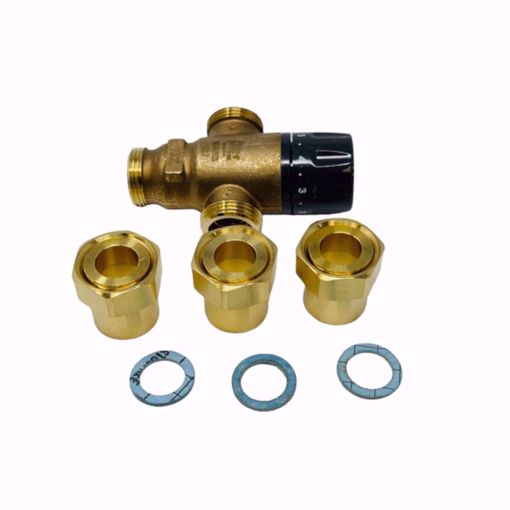 Picture of CALEFFI 1 IN. SWEAT 3-WAY THERMOSTATIC MIXING VALVE 80-150F