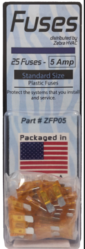 Picture of ZEBRA 25 PK 5 AMP FUSES