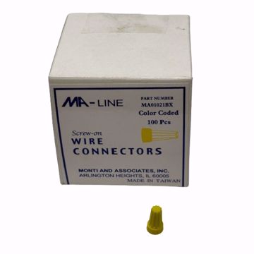 Picture of YELLOW  WIRE NUTS BOX OF 100 PIECES