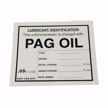 Picture of REFRIGERANT LABEL PAG OIL (10/PKG.)