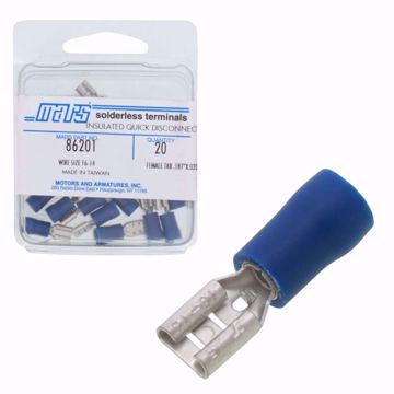 Picture of MARS QUICK DISCONNECT INSULATED 16-14 FEMALE TAB 3/16 20 PER