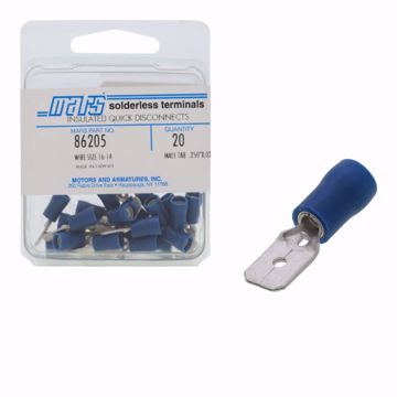 Picture of MARS QUICK DISCONNECT INSULATED 16-14 MALE TAB 1/4 20 PER PA