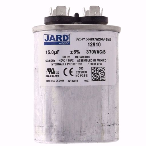 Picture of 15MFD 370V OVAL RUN CAPACITOR