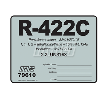 Picture of R-422C REFRIG I.D. LABELS 10PK