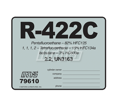 Picture of R-422C REFRIG I.D. LABELS 10PK